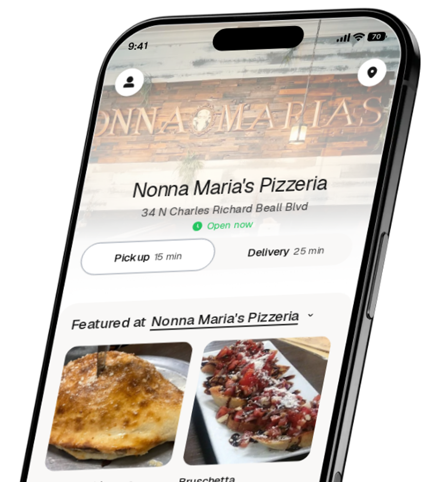 Nonna Maria's Pizzeria app preview